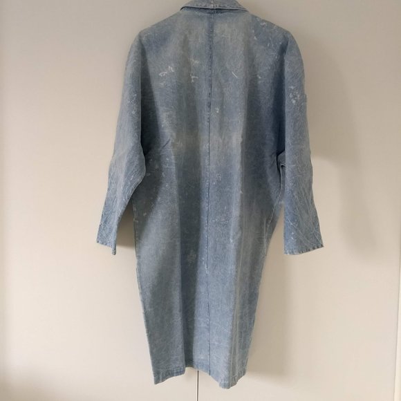 vintage 80s acid wash denim shirtdress topper🎈HOST PICK🎈 - Picture 2 of 15